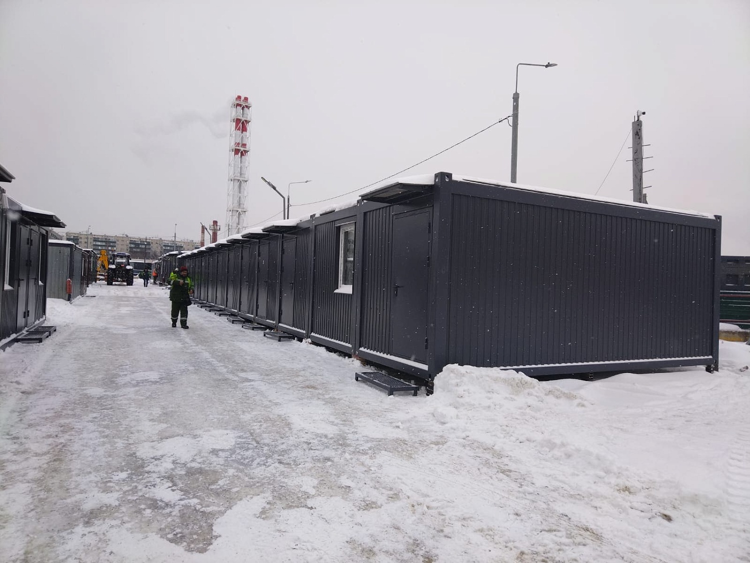 Компактный городок на строительной площадке на базе 21 модуля "Звезда"